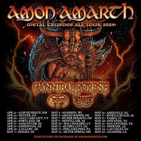 Amon Amarth Tickets, Tour Dates & Concerts 2025